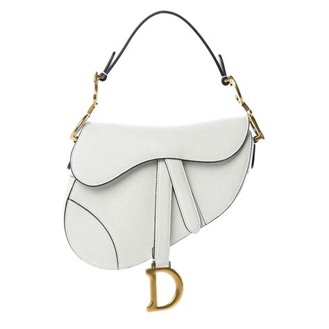 dior white saddle bag